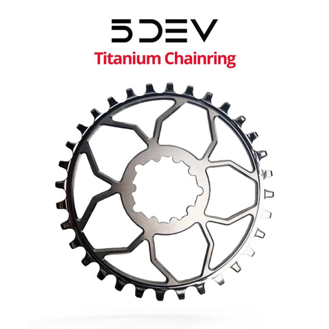 5DEV 3-Bolt Titanium Chainring
