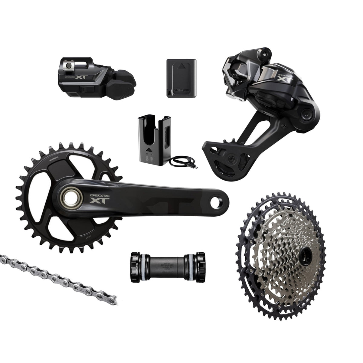 Shimano Deore XT Di2 M8250-SGS Groupset, 1x12, w crankset