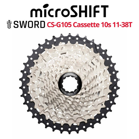 microSHIFT SWORD CS-G105 10-speed Cassette, HG 9/10/11-speed freehub compatible