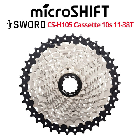 microSHIFT SWORD CS-H105 10-speed Cassette, HG 9/10/11-speed freehub compatible