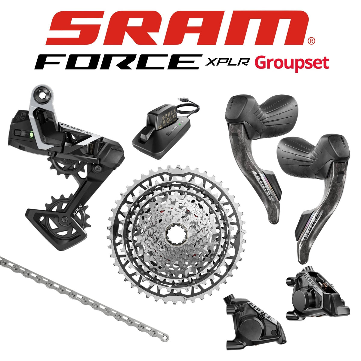 SRAM Force XPLR AXS Groupset, 1x13, w/o crankset | Bikecomponents.ca