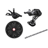 Shimano Deore 12s M6100 Groupset, 1x12, w/o crankset - HG 9/10/11s Freehub Compatible - Bikecomponents.ca