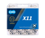 KMC X11 11-speed Chain - Silver/Black - Bikecomponents.ca
