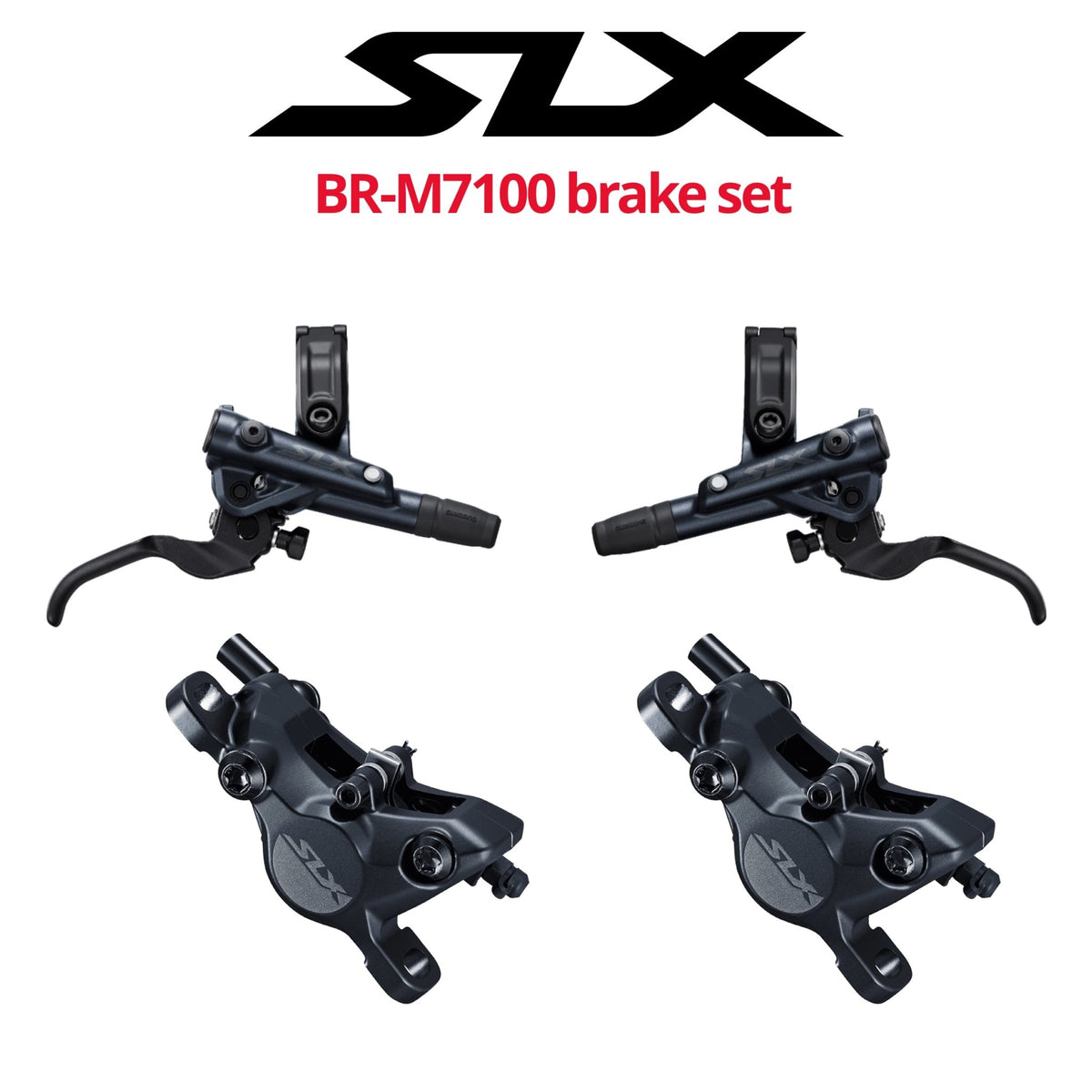 Shimano SLX BR-M7100 2-Piston Front Rear Disc Brake Set
