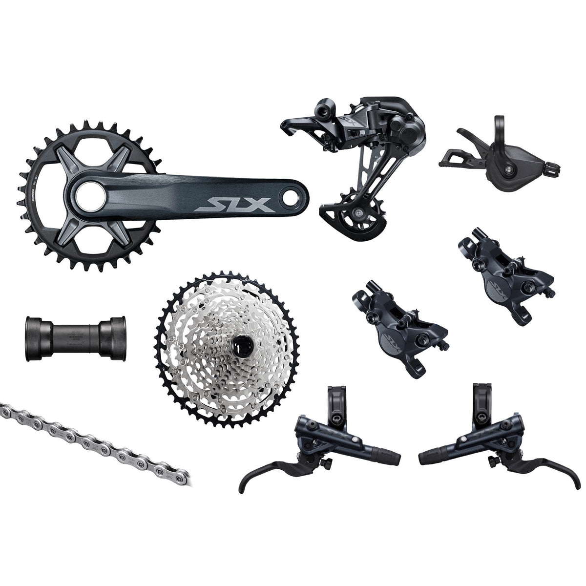 Shimano SLX M7100 Groupset w/ crankset & 2-piston brakes