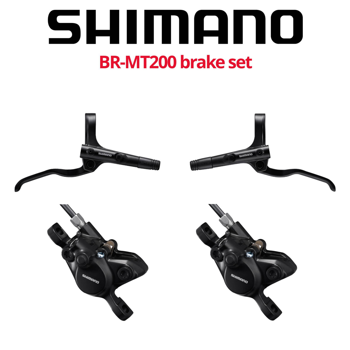 Shimano BR-MT200 2-Piston Front Rear Disc Brake Set