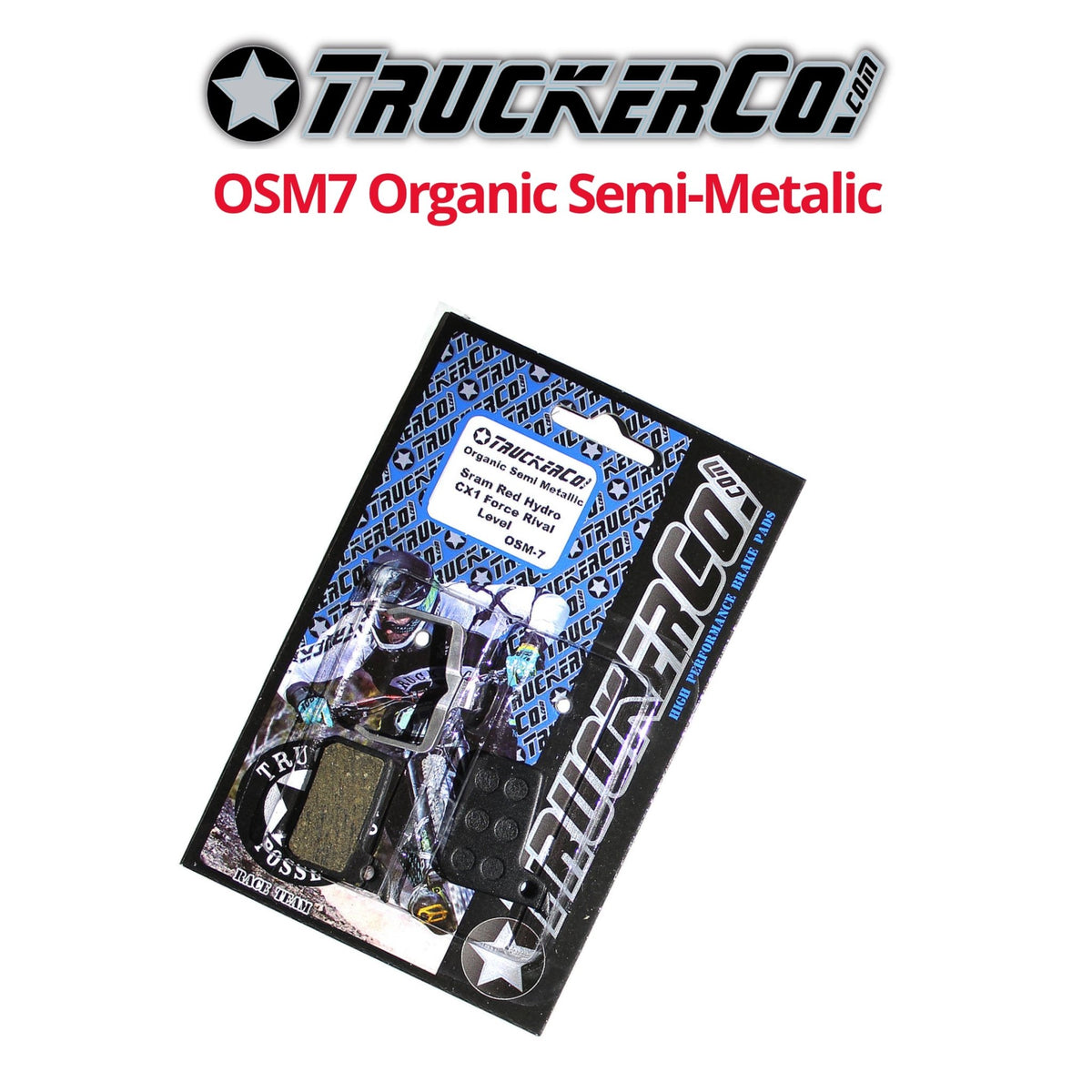 TruckerCo OSM7 (SRAM 2-piston road Level, Red, Force, Rival) Organic  Semi-Metallic pads