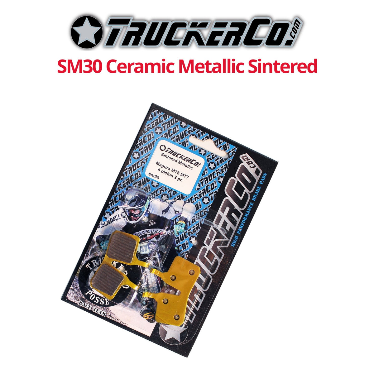 TruckerCo SM30 (Magura 4-piston MT5 MT7) Ceramic Metallic Sintered pads