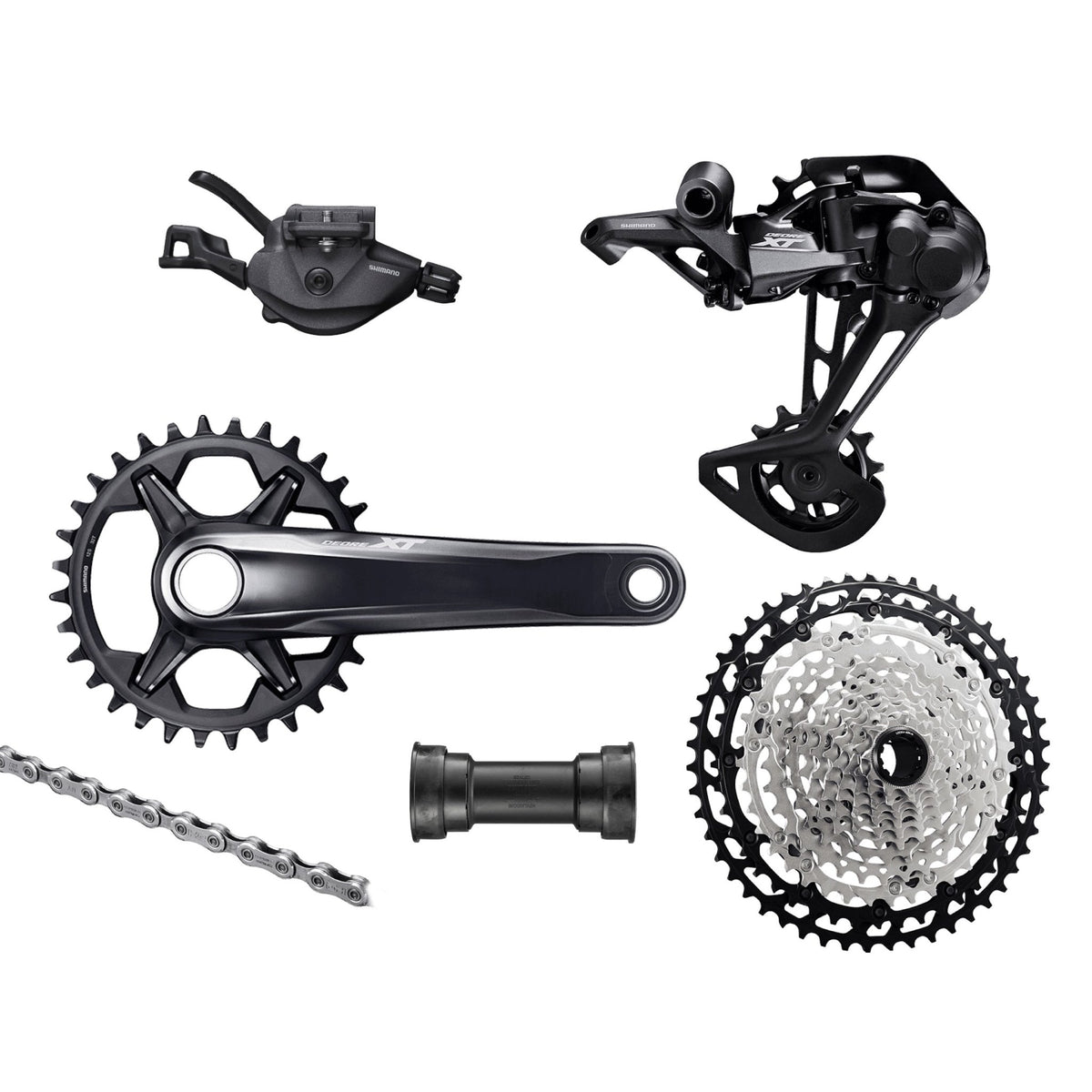 Shimano Deore XT M8100 Groupset 1x12 with crankset Bikecomponents