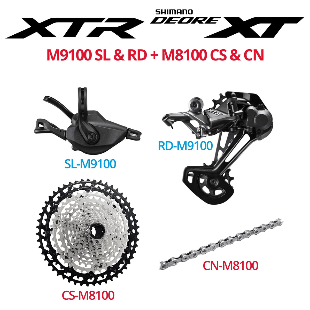 Shimano xtr best sale 9 speed groupset