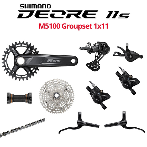 Shimano Deore 11s M5100 Groupset, 1x11, w/ crankset & brakes - Bikecomponents.ca