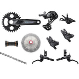 Shimano Deore 12s M6100 Groupset, 1x12, w/ crankset & brakes-  HG 9/10/11s Freehub Compatible