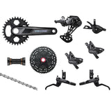 Shimano Deore 12s M6100 Groupset, 1x12, w/ crankset & brakes-  HG 9/10/11s Freehub Compatible