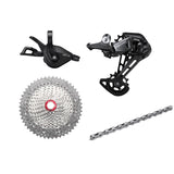 Shimano Deore 12s M6100 Groupset, 1x12, w/o crankset - HG 9/10/11s Freehub Compatible