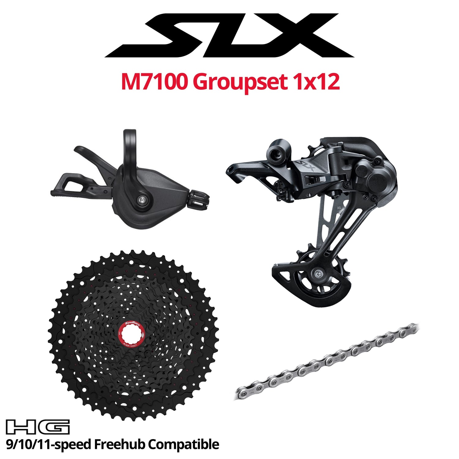 Mtb Groupset Shimano Slx 1x11 Drivetrain Shimano SLX M7100