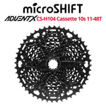 microSHIFT ADVENT X CS-H104 10-speed Cassette, HG 9/10/11-speed freehub compatible