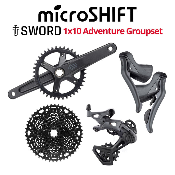 microSHIFT SWORD Adventure Groupset 1x10 w Crankset Bikecomponents