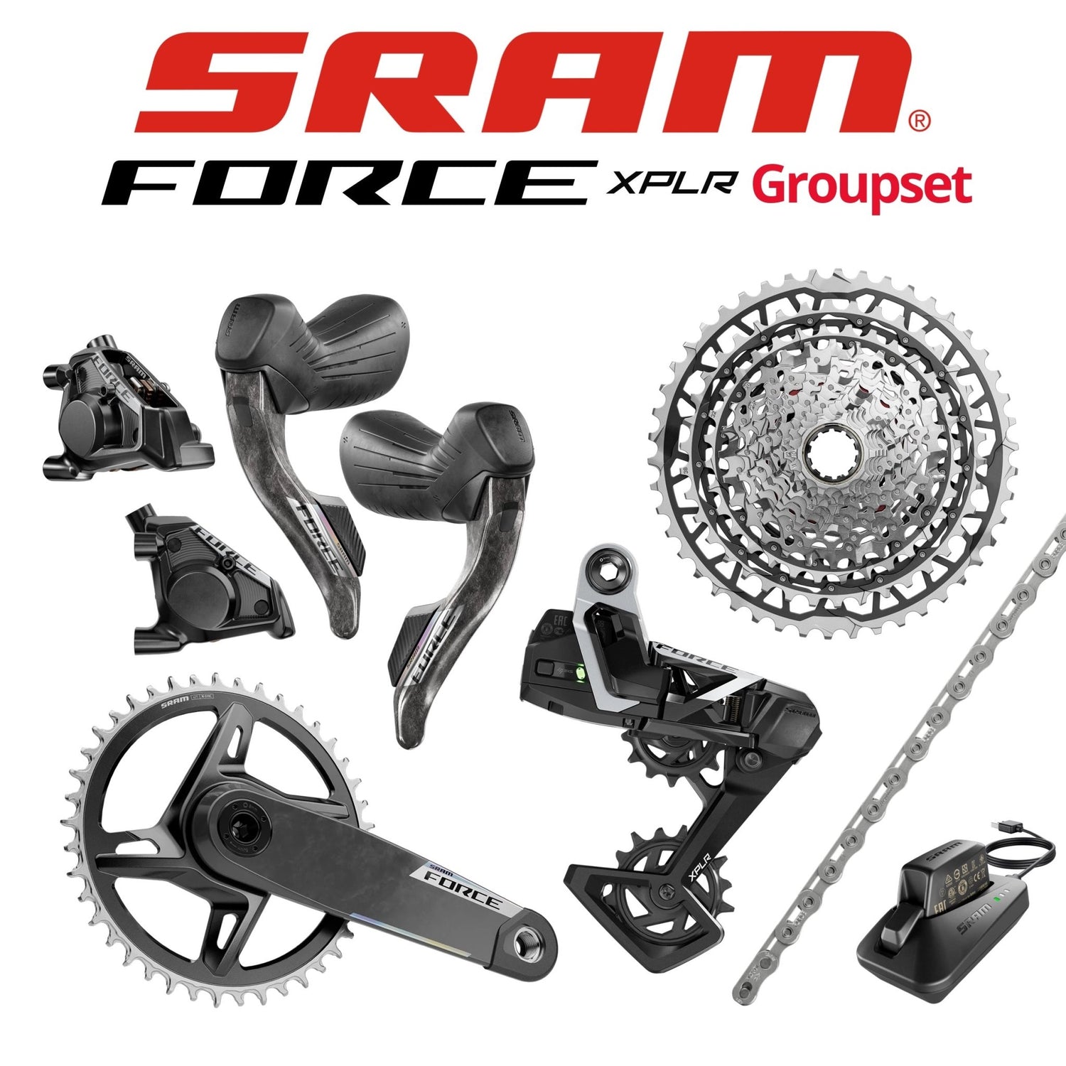 SRAM Force XPLR AXS Groupset, 1x13, with Crankset | Bikecomponents.ca