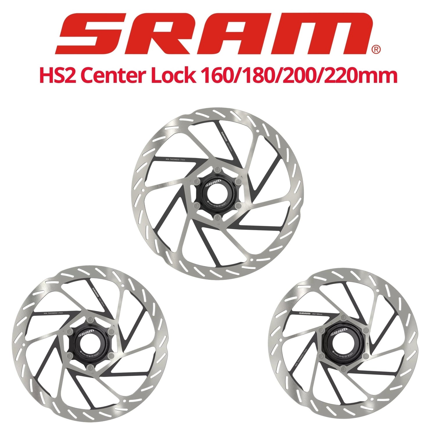 SRAM HS2 ブレーキディスク 200mm/180mm SRAM HS2 Disc Brake Rotor, Center Lock | Bikecomponents.ca