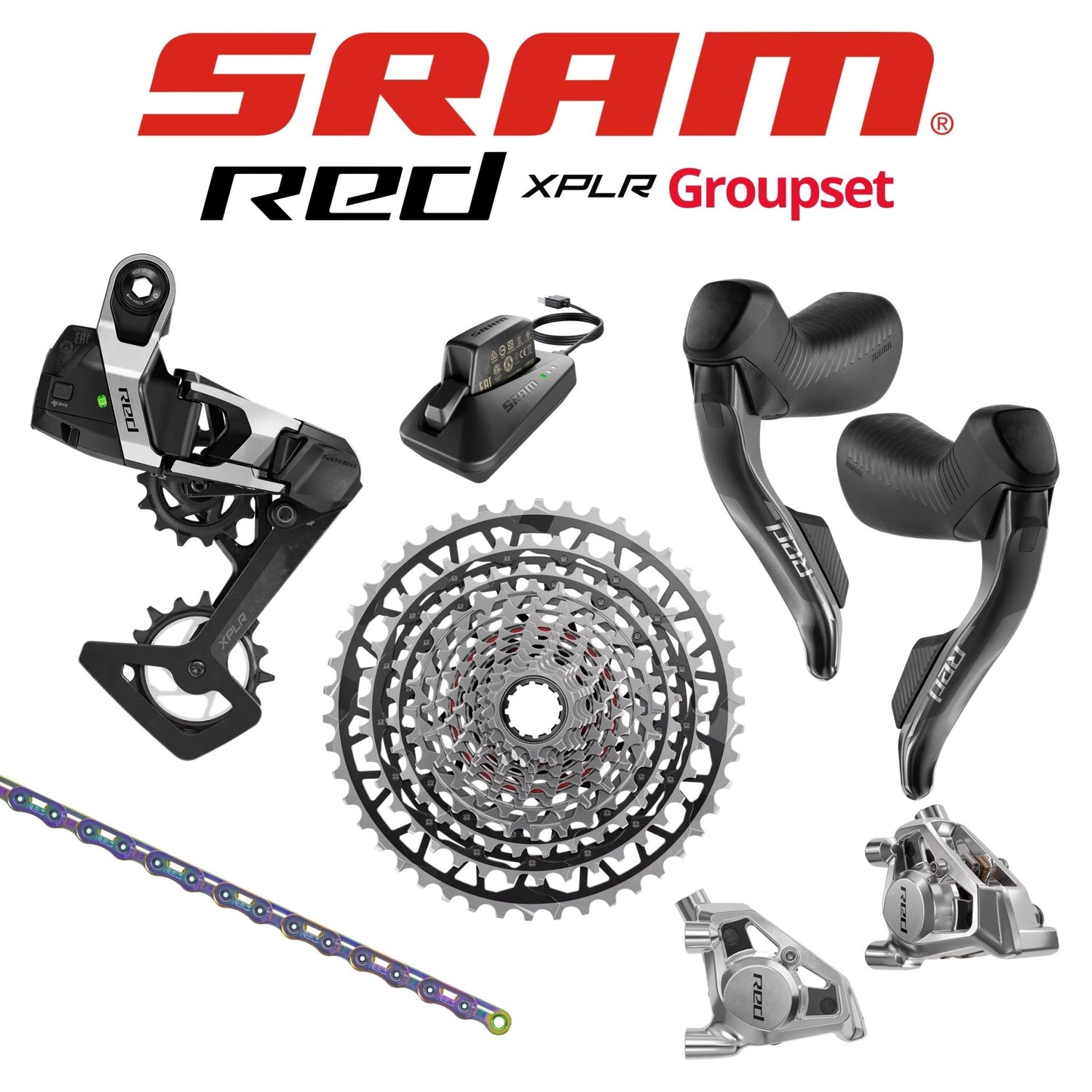 SRAM Red XPLR AXS Groupset, 1x13, w/o crankset | Bikecomponents.ca