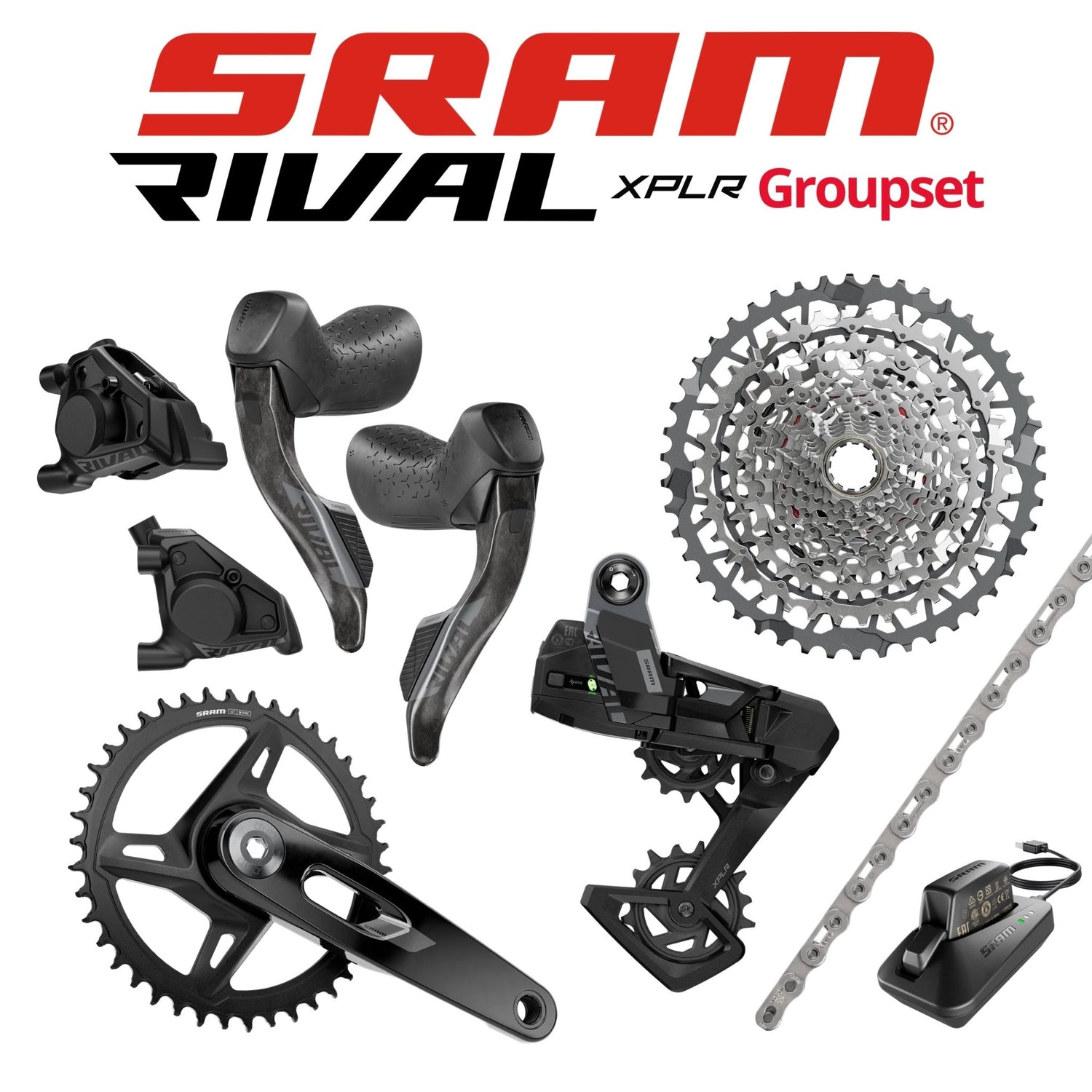 SRAM Rival XPLR AXS Groupset, 1x13, w/ crankset | Bikecomponents.ca