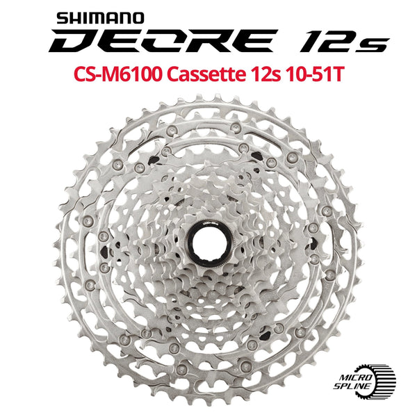 Shimano DEORE 12s CS-M6100 12-speed Cassette, MICRO SPLINE