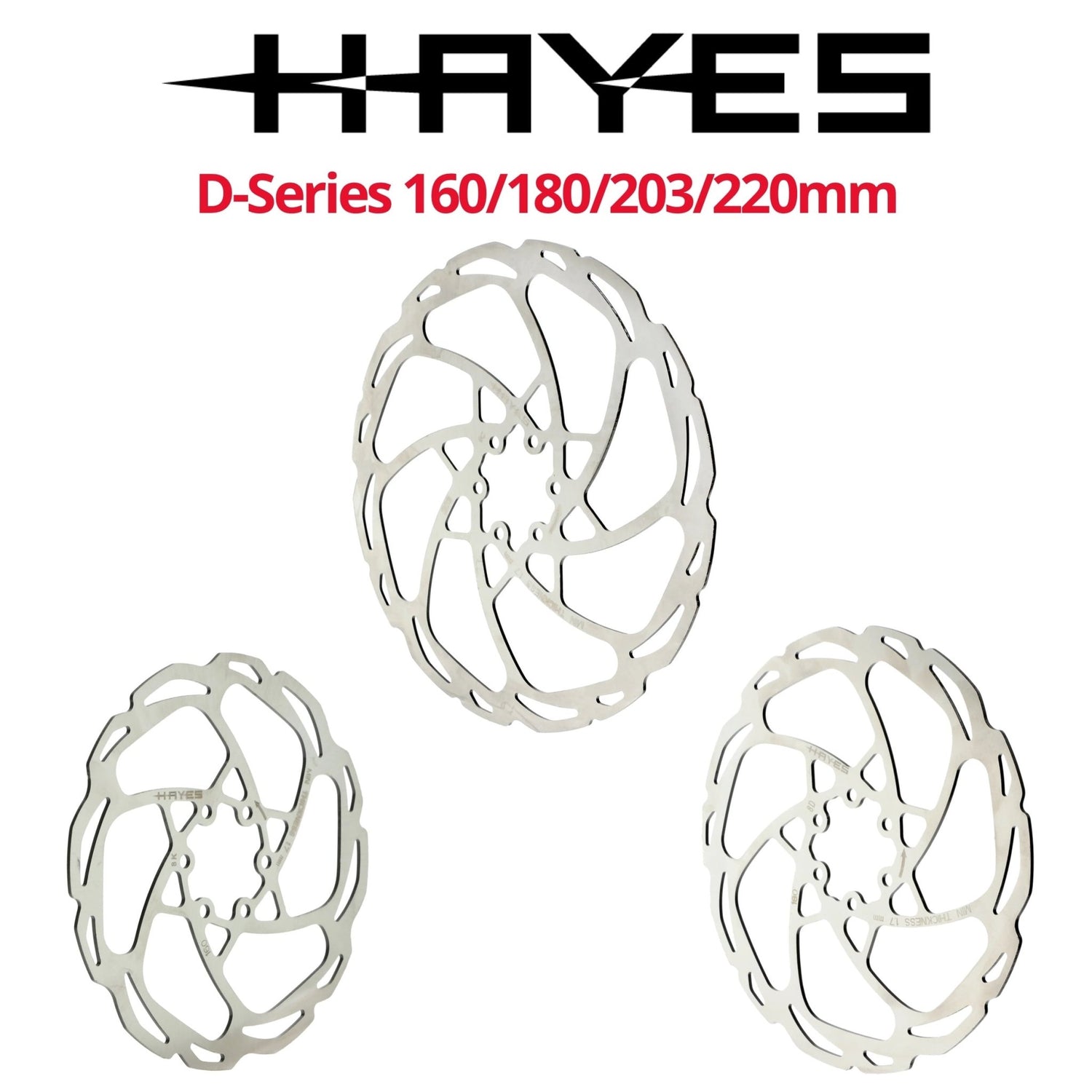 Hayes D-Series Disc Brake Rotor 160mm, 180mm, 203mm or 220mm