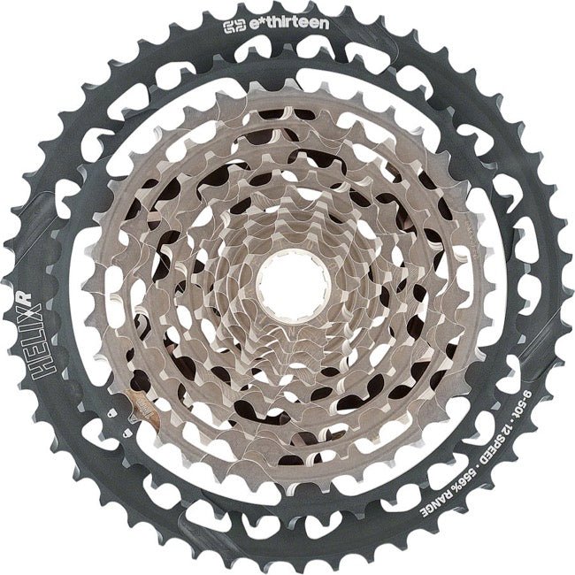 e*thirteen Helix R 12-speed Cassette, SRAM XD™ and XDR™ - 9-50T Nickel Grey