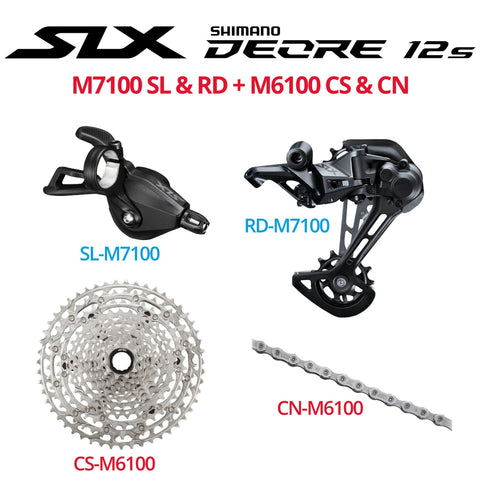 Shimano SLX M7100 / Deore 12s M6100 Groupset, 1x12, W/O crankset - Bikecomponents.ca