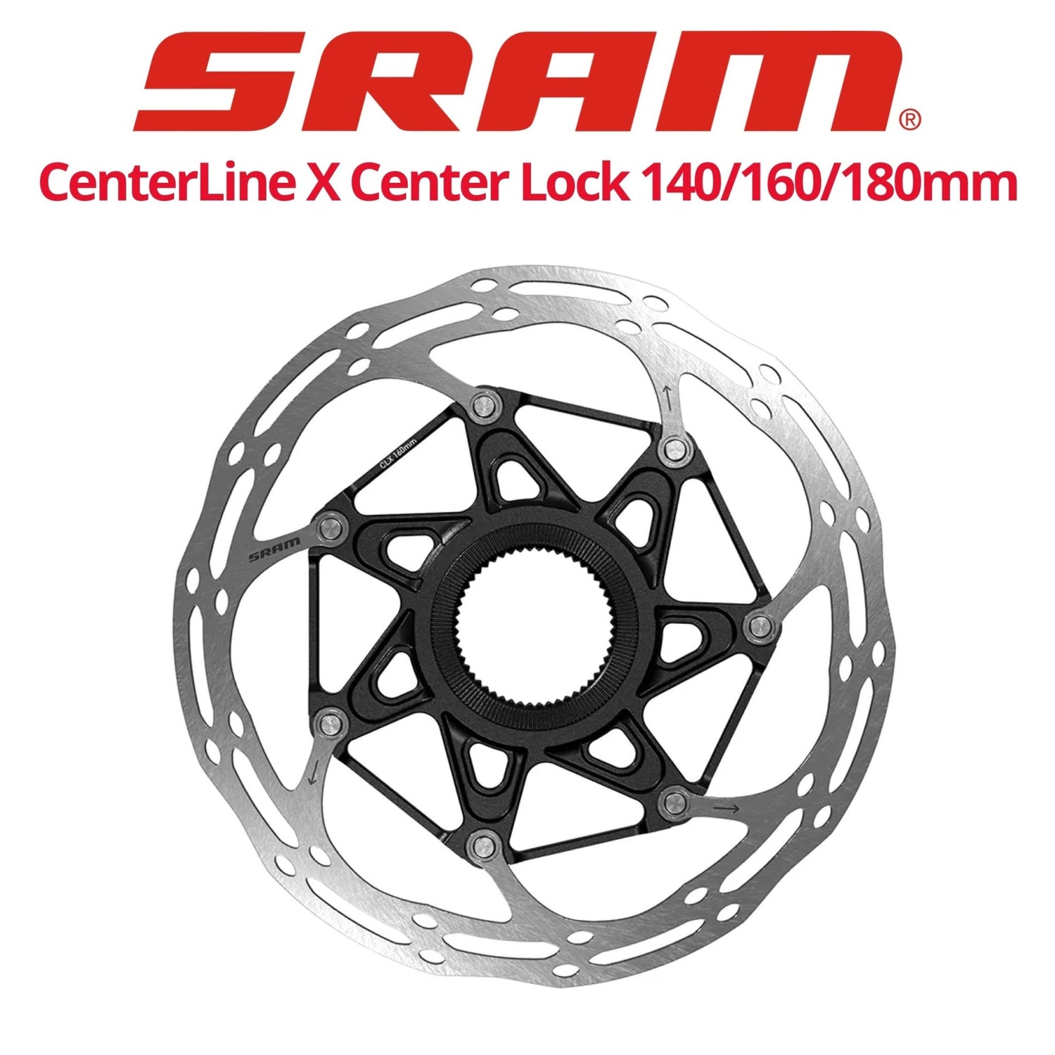 SRAM CenterLine X 2 Piece Center Lock Rotor 140mm 160mm or 180mm