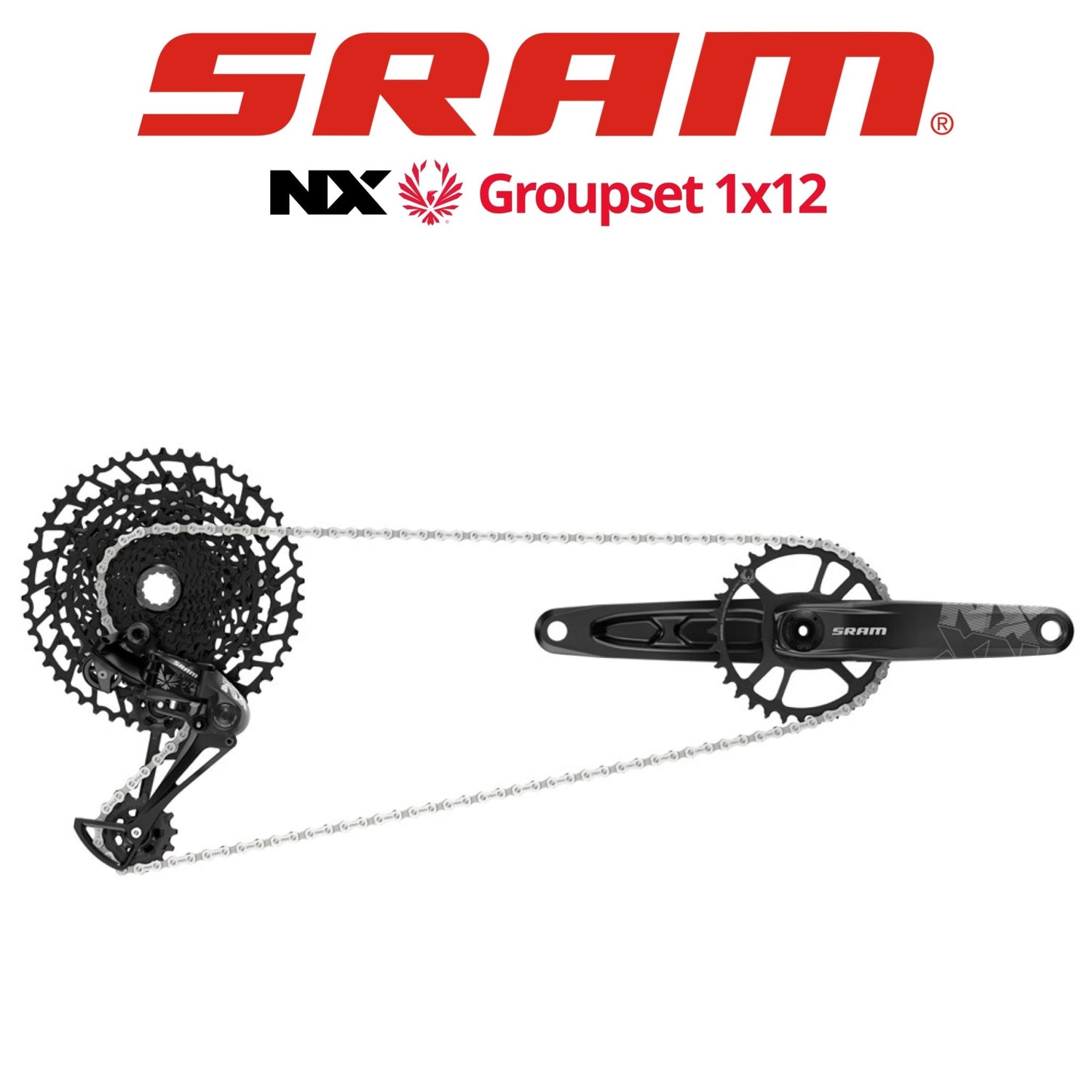 SRAM NX Eagle Groupset, 1x12, with crankset