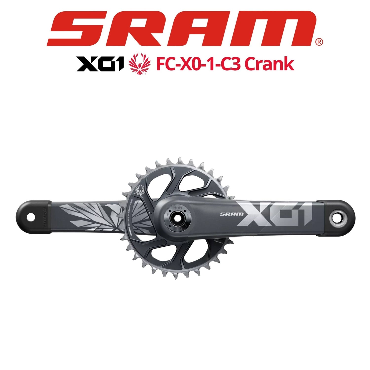 SRAM Carbon X01 Eagle FC X0 1 C3 1x12 Crankset w Chainring Bikecomponents