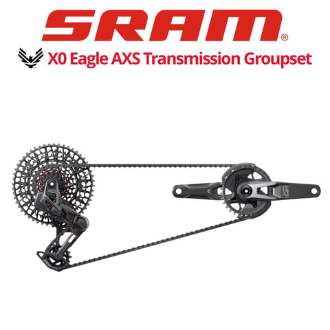 Sram X0 T-type Eagle Transmission Axs Gruppo Completo, 165 Mm 32t, Cambio Wireless, Cassetta 10-52T, Catena Flattop, Per MTB E-MTB