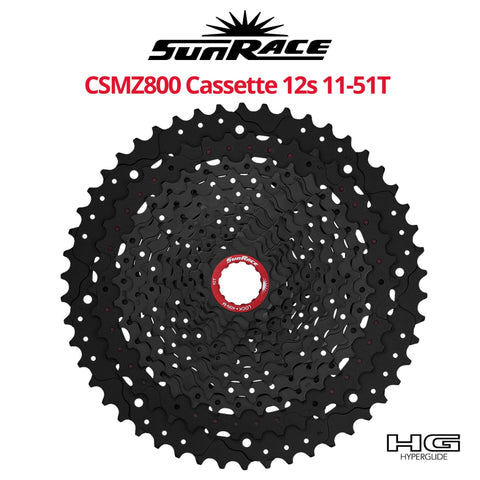 SunRace CSMZ800 12-speed Cassette - HG 9/10/11-speed freehub compatible
