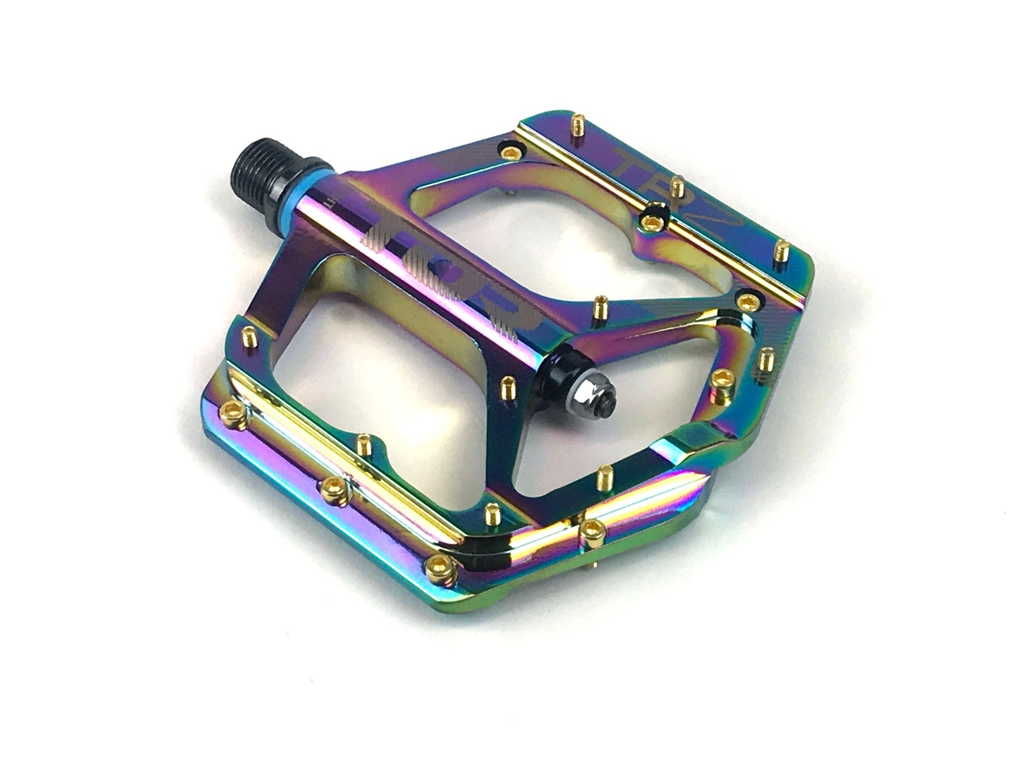 Oil slick flat pedals hot sale