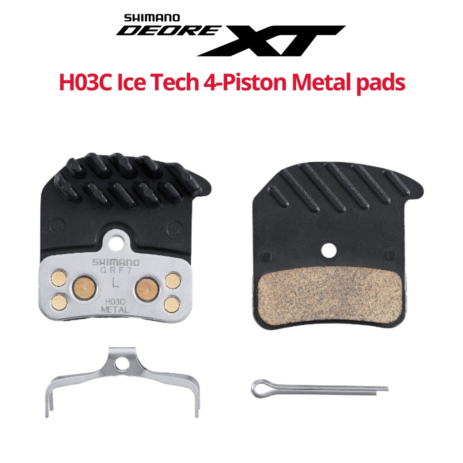 Piston H03a Brake Pads Shimano H03C 4-Piston ICE TECH Metal Pads